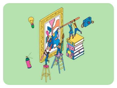 Illustraion showing painting feature of the Wacom One tablets, Wacom One Medium Graphics Tablet